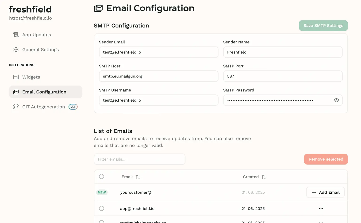 custom email notifications